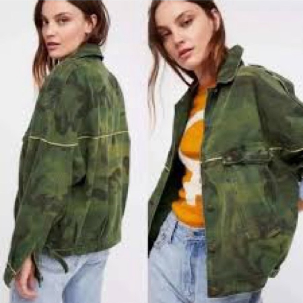Free People Slouchy Women's Camouflage Jacket